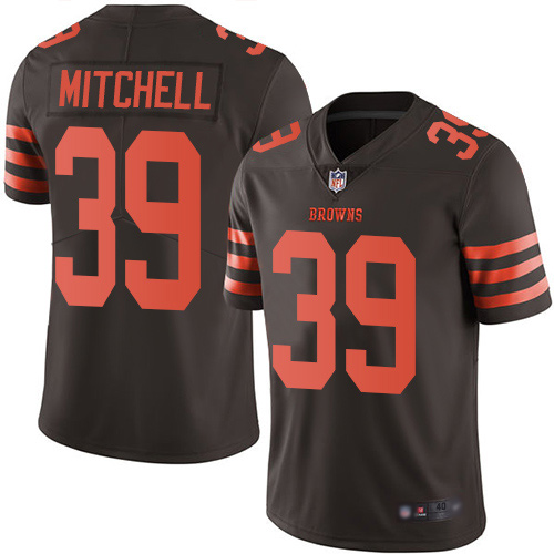 Cleveland Browns Terrance Mitchell Men Brown Limited Jersey 39 NFL Football Rush Vapor Untouchable